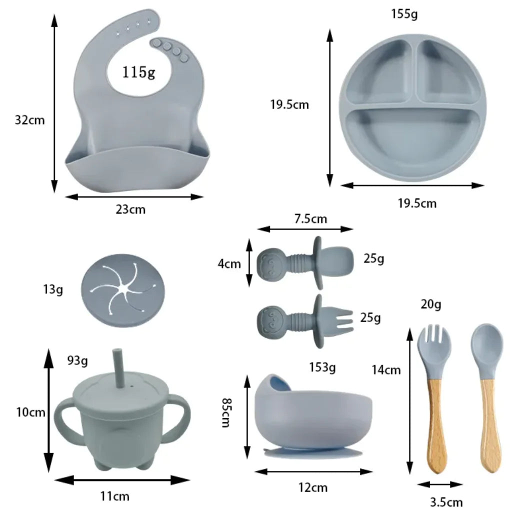 Set de Vajilla de Silicona para Bebés