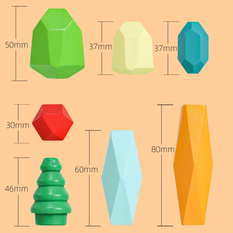 Set de Bloques Montessori Arcoíris