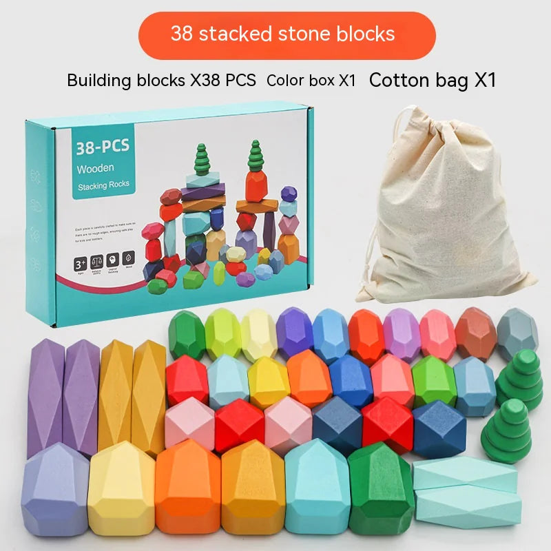 Set de Bloques Montessori Arcoíris